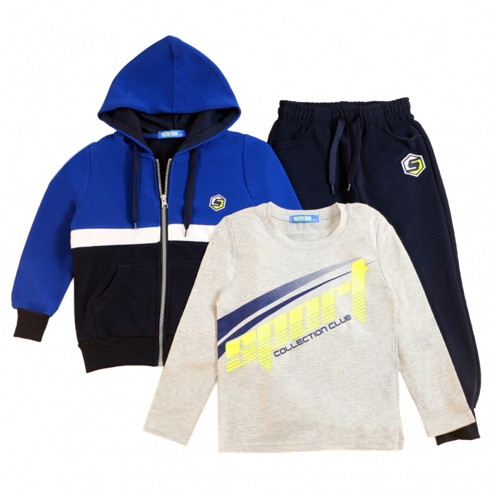 Trening cu gluga 3 piese Y-623albastru [1]