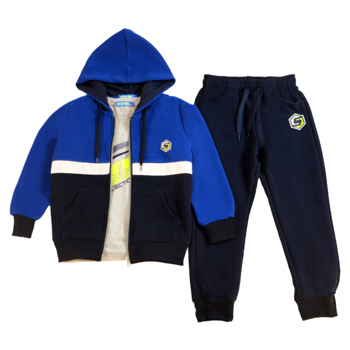 Trening cu gluga 3 piese Y-623albastru [3]
