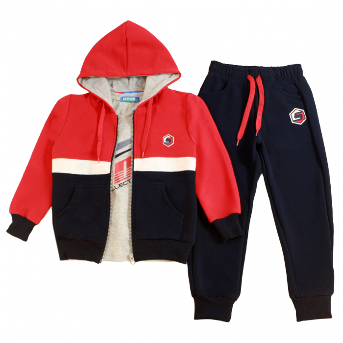 Trening cu gluga 3 piese Y-623rosu [3]