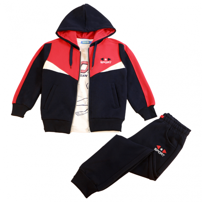 Trening cu gluga 3 piese Y-627rosu [3]