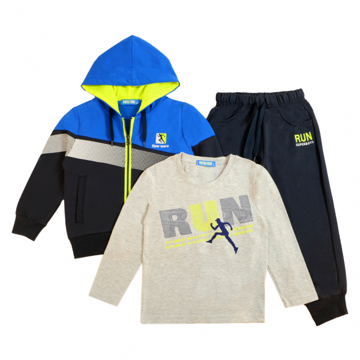 Trening cu gluga 3 piese Y-631bleumarin [1]