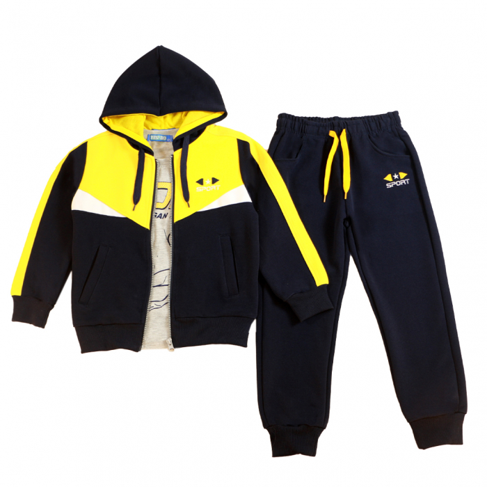 Trening cu gluga 3 piese Y-627galben [3]