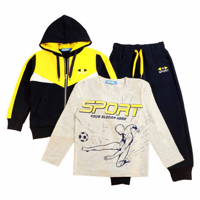 Trening cu gluga 3 piese Y-627galben [1]