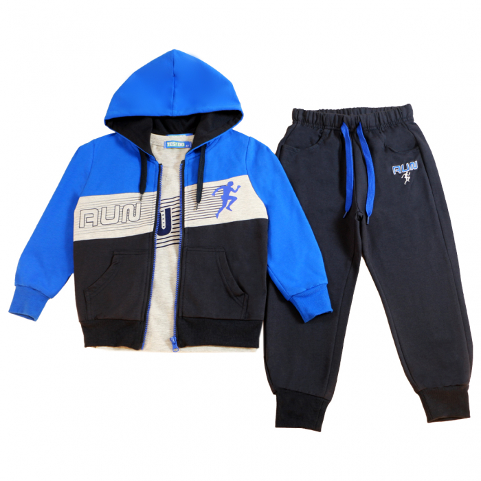 Trening cu gluga 3 piese Y-635bleumarin [3]