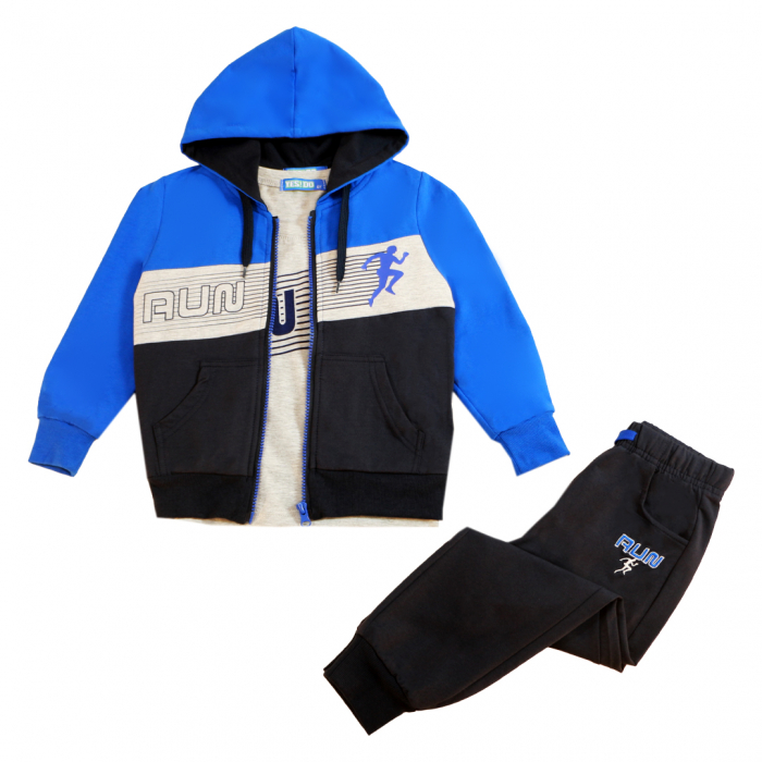 Trening cu gluga 3 piese Y-635bleumarin [2]