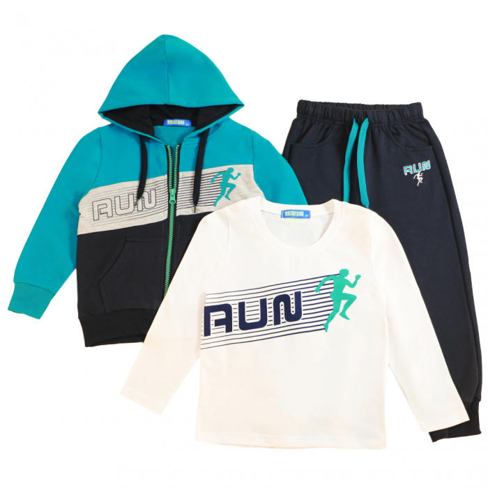 Trening cu gluga 3 piese Y-635albastru [1]