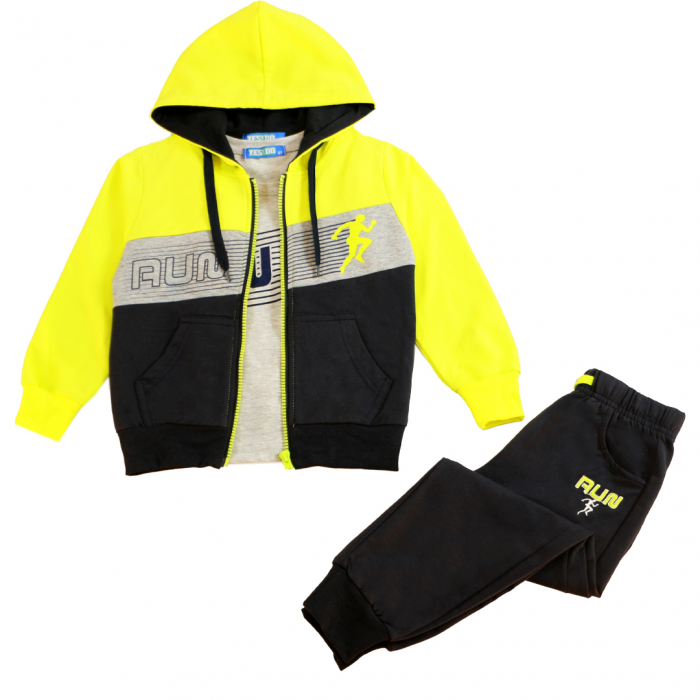 Trening cu gluga 3 piese Y-635galben [3]