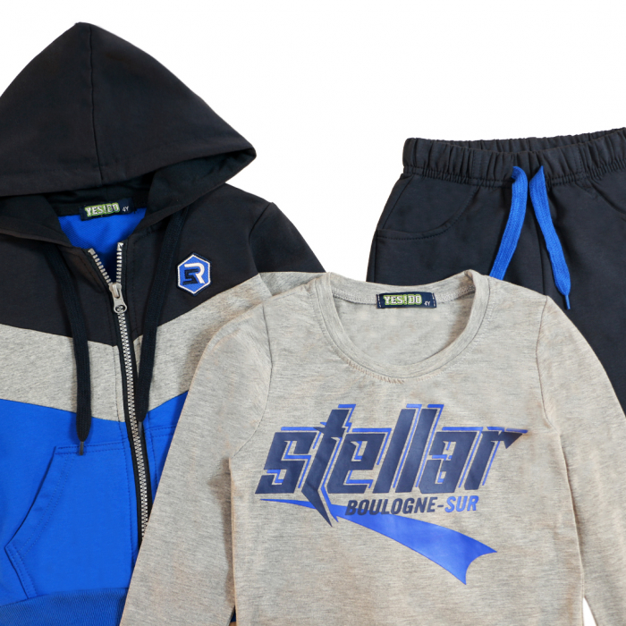 Trening cu gluga 3 piese Y-665bleumarin [2]