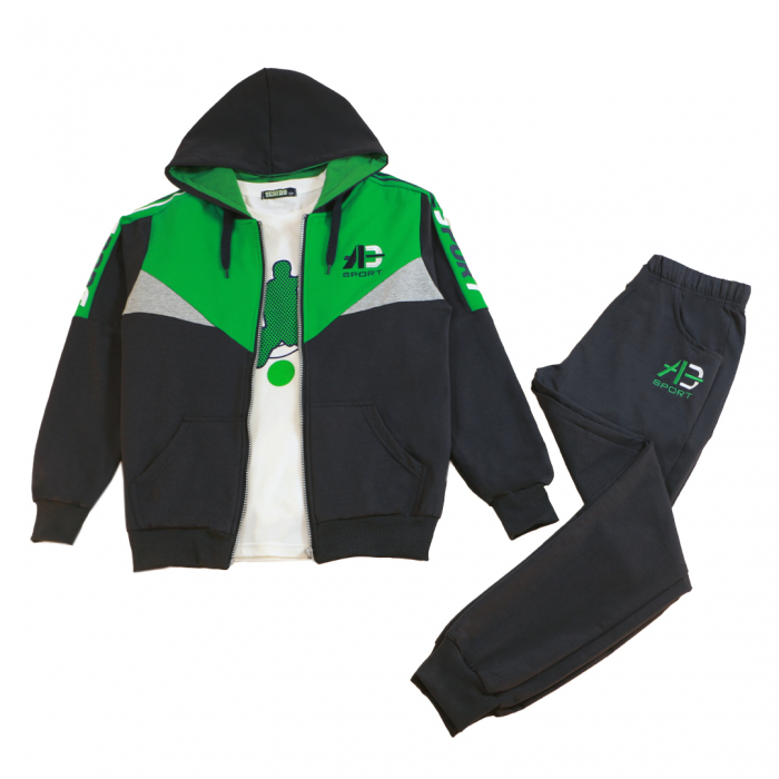 Trening cu gluga 3 piese Y-668verde [5]