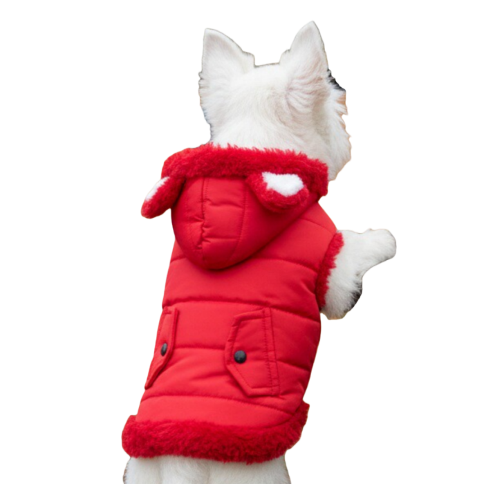 Vesta cu gluga flausata XINA2120rosu [7]