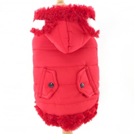 Vesta cu gluga flausata XINA2120rosu [5]