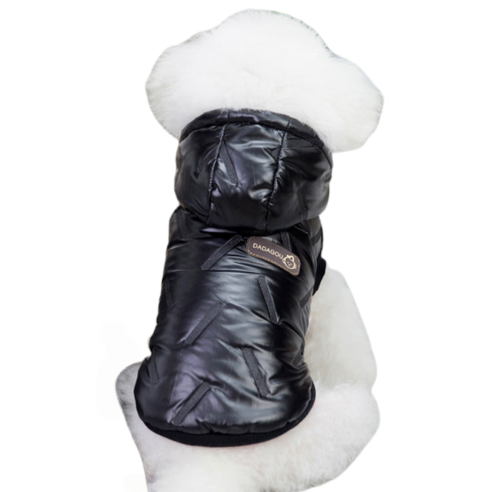 Vesta flausata cu gluga DOG-18negru [1]