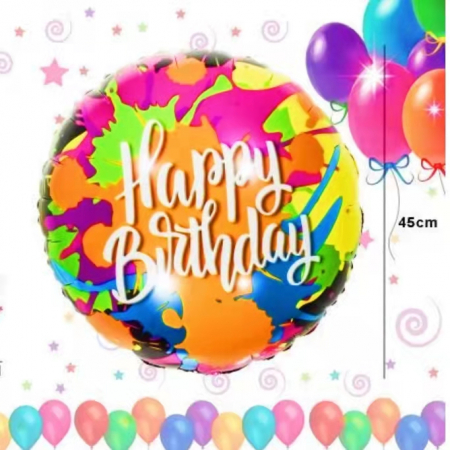 Baloane - Balon colorat din folie „ Happy birthday ” 057944