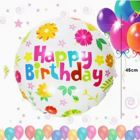 Baloane - Balon alb din folie „ Happy birthday ” 057946