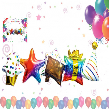 Baloane - Set aranjament 5 baloane 'Happy Birthday' 063241