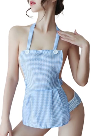Lenjerie erotică - Set lenjerie erotica, rochita si chiloti brazilieni YML1260