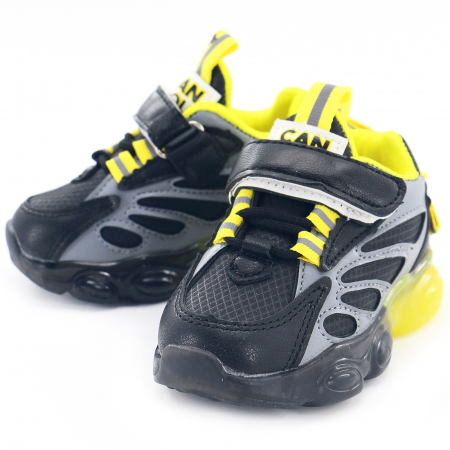 Pantofi sport de copii - Pantofi sport Z-82Anegru/galben