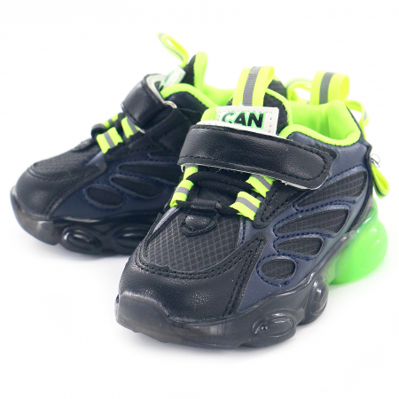 Pantofi sport de copii - Pantofi sport Z-82Cnegru/verde