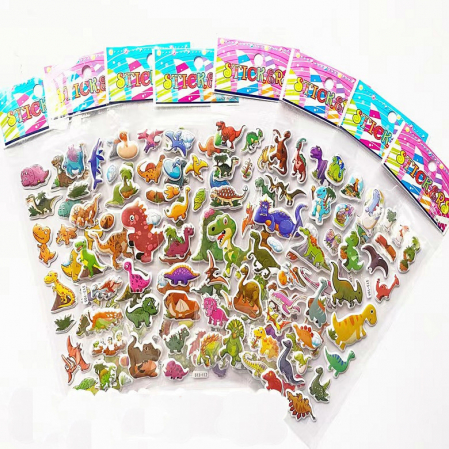 Jucării - Set 5 folii de abtibilduri pentru copii cu dinozauri AST002