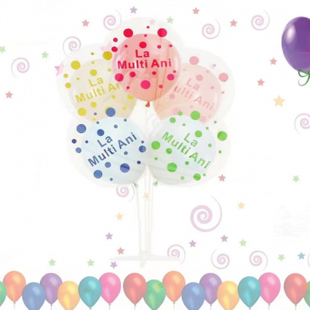 Baloane - Set 5 baloane colorate cu suport 058692