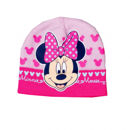 Căciuli, șepci si pălării - Caciula tricotata cu Minnie Mouse RH4260roz inchis