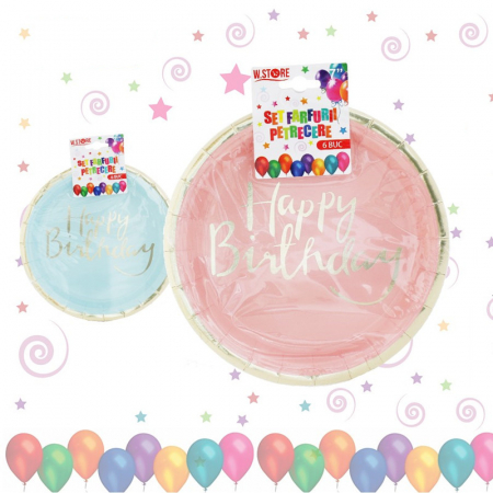 Tacâmuri - Set 6 farfurii „ Happy birthday " 058819