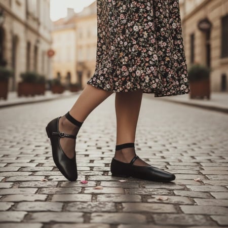 Damă - Balerini A-10negru