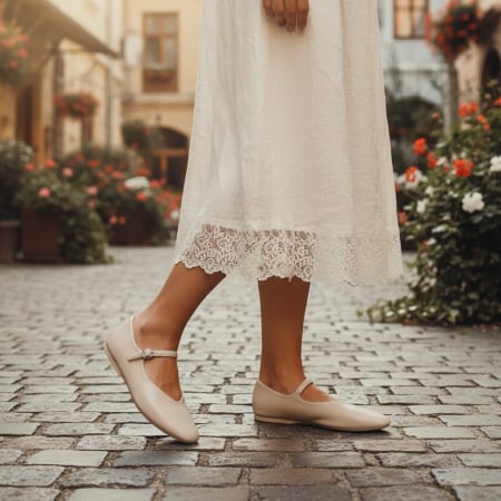 Damă - Balerini A-10bej