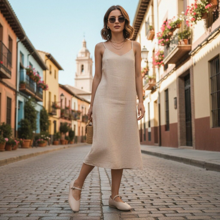 Damă - Balerini A-10bej