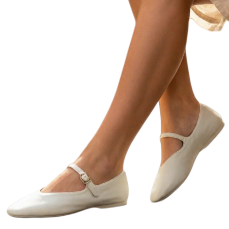 Damă - Balerini A-10alb
