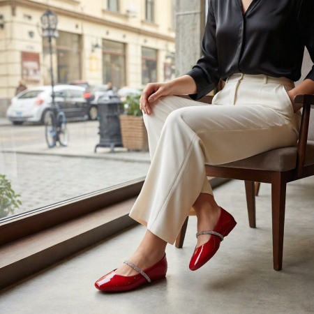 Damă - Balerini A-13rosu