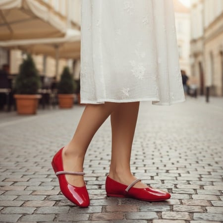 Damă - Balerini A-13rosu