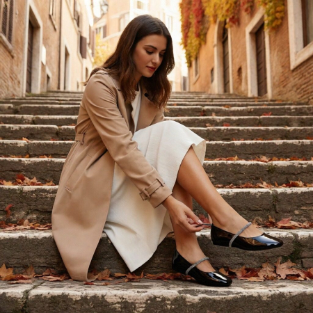 Damă - Balerini A-13negru