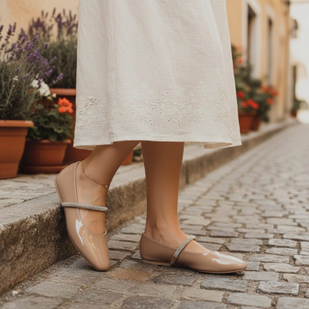 Damă - Balerini A-13apricot