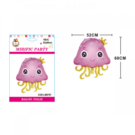 Articole party - Balon din folie de aluminiu figurina 'Meduza' 52 x 60 cm LM0707
