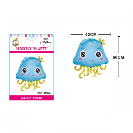 Articole party - Balon din folie de aluminiu figurina 'Meduza' 52 x 60 cm LM0708