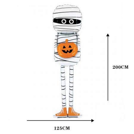 Baloane - Balon folie pentru decor Halloween ' Mumie cu dovleac ' 125 x 200 cm LY-2439-29