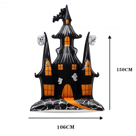 Baloane - Balon cu stativ pentru decor Halloween ' Castel fantome ' 106 x 150 cm LY-2439-9
