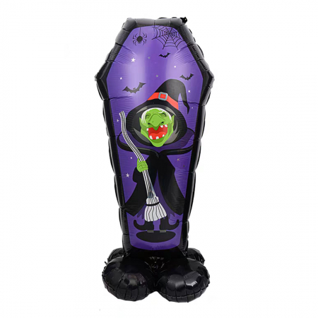 Baloane - Balon cu stativ pentru decor Halloween ' Vrajitoare ' 57 x 99 cm LY-2439-3mov