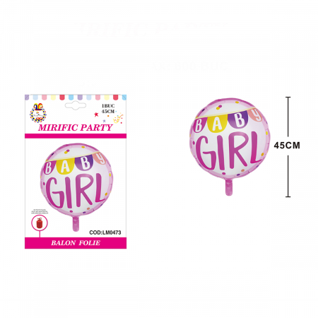 Articole party - Balon din folie de aluminiu ' Baby Girl ' LM0473
