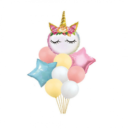 Articole party - Set aranjament 9 baloane figurina ' Unicorn ' 81 x 54 cm TZ5149