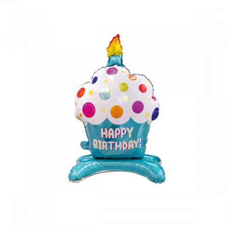 Articole party - Balon din folie de aluminiu figurina briosa ' Happy Birthday ' 88 x 50 cm LM0551