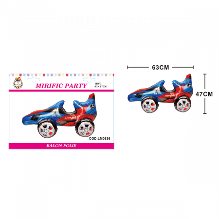 Articole party - Balon din folie de aluminiu figurina ' Masina de curse ' LM0636