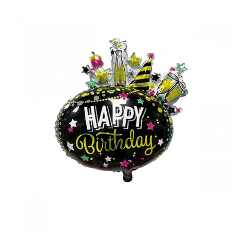 Articole party - Balon din folie de aluminiu figurina ' Happy Birthday ' 80 x 64 cm LM0541
