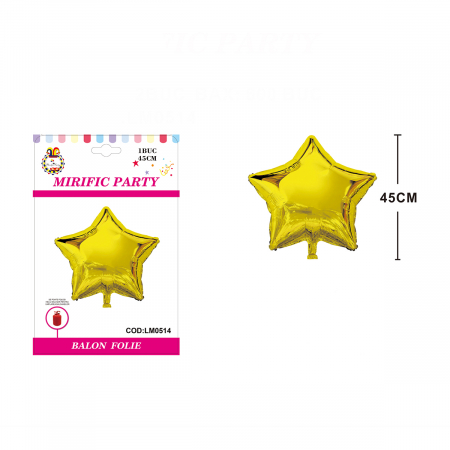Articole party - Balon din folie de aluminiu figurina ' Stea ' LM0514