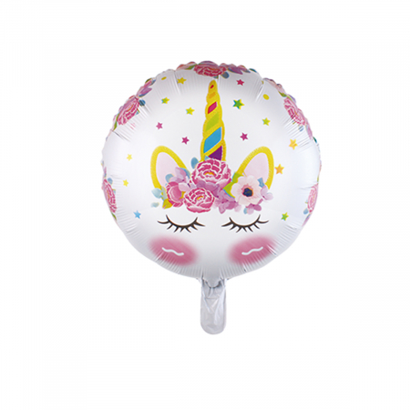 Articole party - Balon din folie de aluminiu figurina ' Unicorn ' 43 x 43 cm LM0750