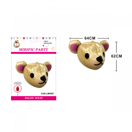 Articole party - Balon din folie de aluminiu figurina ' Ursulet ' 64 x 62 cm LM0557