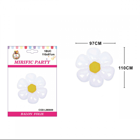 Articole party - Balon din folie de aluminiu 'Floare' 97 x 110 cm  LM0809