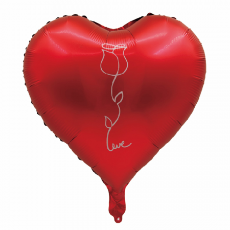Baloane - Balon din folie de aluminiu in forma de inima ' Love ' 45 cm LM0827