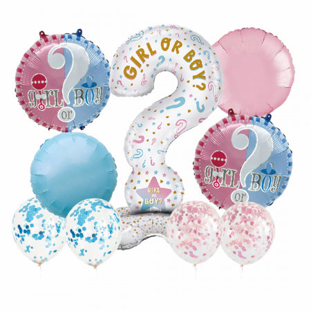 Baloane - Set aranjament baloane dezvaluirea sexului copilului ' Girl or Boy ' TZ5354